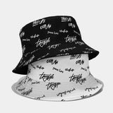 DOUBLE SIDED LETTER EMBROIDERED BUCKET HAT_CWAH1640