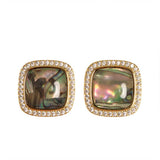 EXQUISITE NATURAL ABALONE DIAMOND EARRINGS_CWMM4280