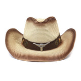 OUTDOOR BEACH SUN HAT WESTERN COWBOY STRAW HAT_CWAH1254