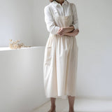 KITCHEN FLORIST WORK LINEN APRON WITH POCKETS_CWMM3295