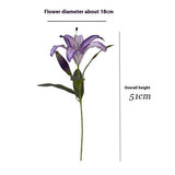 Vintage Autumn Artificial Lily With Bud And Bloom_Cwmm6504