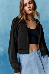 Zipper Cardigan Long-Sleeved Fallow Hoodie_Cwohol0508