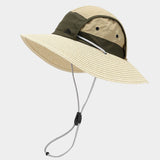 COLORBLOCK OUTDOOR WIDE BRIM SUN HAT FOR HIKING_CWAH3874
