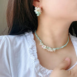 EARRINGS AND MINT HERB NECKLACE SET_CWAJE1708