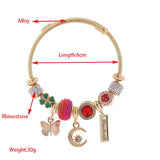 Trendy Moon Butterfly Stainless Steel Bracelet_Cwmm8593