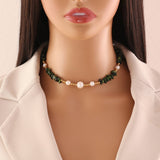 FASHION HANDMADE PEARL NATURAL STONE NECKLACE_CWAJE0640