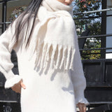 CLASSIC SOLID FRINGE SCARF THICK WARM_CWASC2340