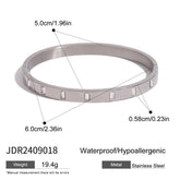 Zircon Clasp Bangle In Stainless Titani Steel_Cwaje4875