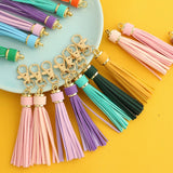 LEATHER FRINGE KEYCHAIN PU TASSEL BAG CHARM_CWAB5008