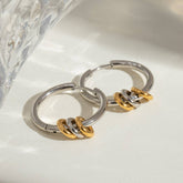 STAINLESS STEEL CONTRASTING HOOP EARRINGS_CWASC1690