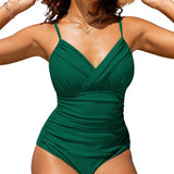 SOLID COLOR JUMPSUIT SEXY BIKINI SWIMSUIT_CWMW0154