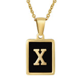 18K STAINLESS STEEL SQUARE 26 LETTER NECKLACE_CWAJE0679
