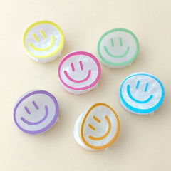 ACRYLIC SMILEY FACE HAIR CLAW CUTE BACK CLIP_CWAHA0285