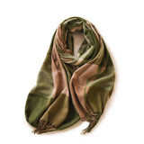PLAID WINTER SCARF SOFT THICK FRINGE SHAWL 2025_CWASC0168