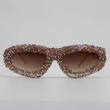 PERSONALIZED METAL CHAIN DIAMOND SMALL SUNGLASSES_CWASG0793
