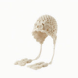 Red Crochet Knit Beanie ? Hollow Out Design_Cwah04323
