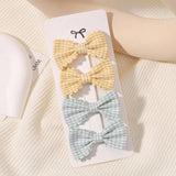 GIRLS PLAID LACE HAIR CLIPS DAILY PRINCESS_CWAHA6738