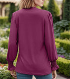 Womens Pull-Up Sleeve V-Neck T-Shirt