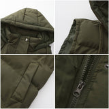 Solid-Color Hooded Sleeveless Cotton-Padded Vest