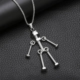 SCREW ROBOT PENDANT FASHION NECKLACE_CWAJE0966