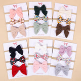 CORDUROY BOW BABY HEADBAND SET FOR GIRLS_CWAHA6751