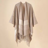 FASHIONABLE WARM STRIPED COLOR MATCHING SHAWL_CWMM2087