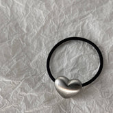 GOLD METAL THREE DIMENSIONAL LOVE HAIR TIE_CWAHA0627