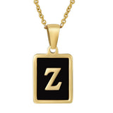 18K STAINLESS STEEL SQUARE 26 LETTER NECKLACE_CWAJE0679