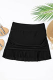 Versatile Pleated Ruffled Three-Inch Shorts