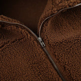 Vintage Jacket Lamb Fleece Zip-Up Lapel Jacket