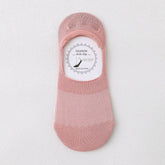 Women'S Solid Color Hollow Mesh Boat Socks_Cwms2036