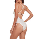 SLEEVELESS SOLID TIE ONE PIECE BIKINI SWIMSUIT_CWMW0615