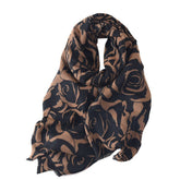ROSE PRINT SHAWL SCARF SOFT WARM ELEGANT WRAP_CWASC0408