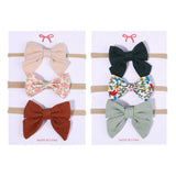 CORDUROY BOW BABY HEADBAND SET FOR GIRLS_CWAHA6751