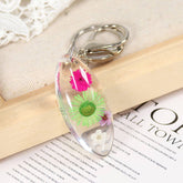 NEW DRIED FLOWER SPECIMEN CAR KEYCHAIN PENDANT_CWMM3713