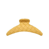 ELEGANT WOVEN LATTICE PU LEATHER HAIR CLAW_CWAHA6378