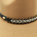 SIMPLE BELT BUCKLE FELT HAT JAZZ HAT_CWAH0751