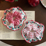 FRESH PLAID LACE LARGE INTESTINE HAIR TIE_CWAHA1076