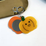 PUMPKIN KEYCHAIN MAKEUP MIRROR CUTE PORTABLE_CWMM6382