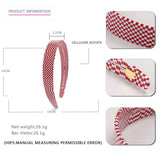 CHECKERBOARD HAIRPIN HEADBAND WIDE BRIM HEADBAND_CWAHA4380