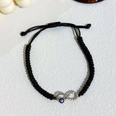 EVIL EYE INFINITY ANKLET HANDMADE BEACH CORD_CWMM6343
