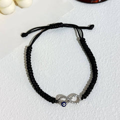 EVIL EYE INFINITY ANKLET HANDMADE BEACH CORD_CWMM6343