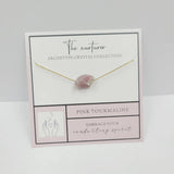 NATURAL STONE PENDANT NECKLACE WITH CARD_CWAJE1049