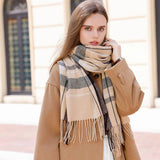 FAUX CASHMERE SCARF COZY WINTER WRAP FOR COUPLES_CWASC0205