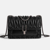 PLEATED CHAIN BAG ONE SHOULDER CROSSBODY BAG_CUAB0164