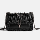 PLEATED CHAIN BAG ONE SHOULDER CROSSBODY BAG_CUAB0164