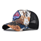 Vintage Letter Patch Graffiti Trucker Hat_Cwah1369