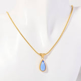 Fashionable Water Drop Blue Ocean Necklace_Cwaje05660