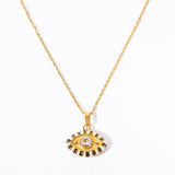 Ins Style Colorful Evil Eye Pendant Necklace_Cwaje05672