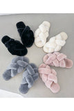 CROSS STRAP HOUSE SHOES COZY COMFY INDOOR SLIPPERS_CWSHS201